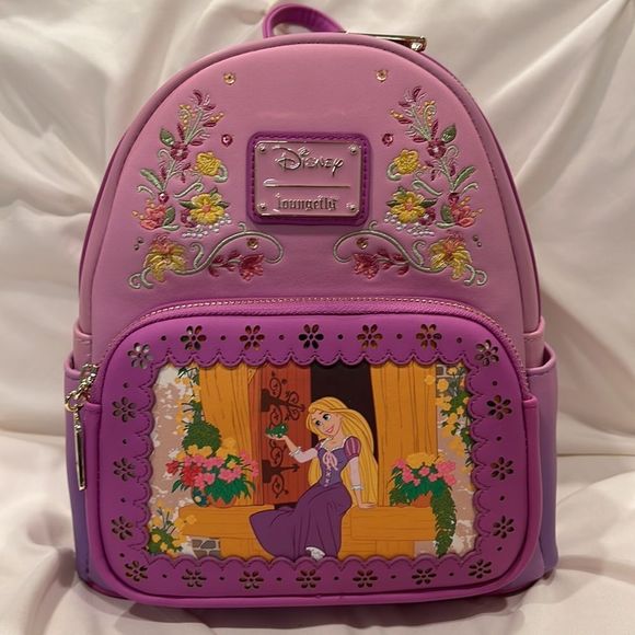 Loungefly X Disney Princess Rapunzel Tangled Mini Backpack NWT Ombre - Picture 1 of 12